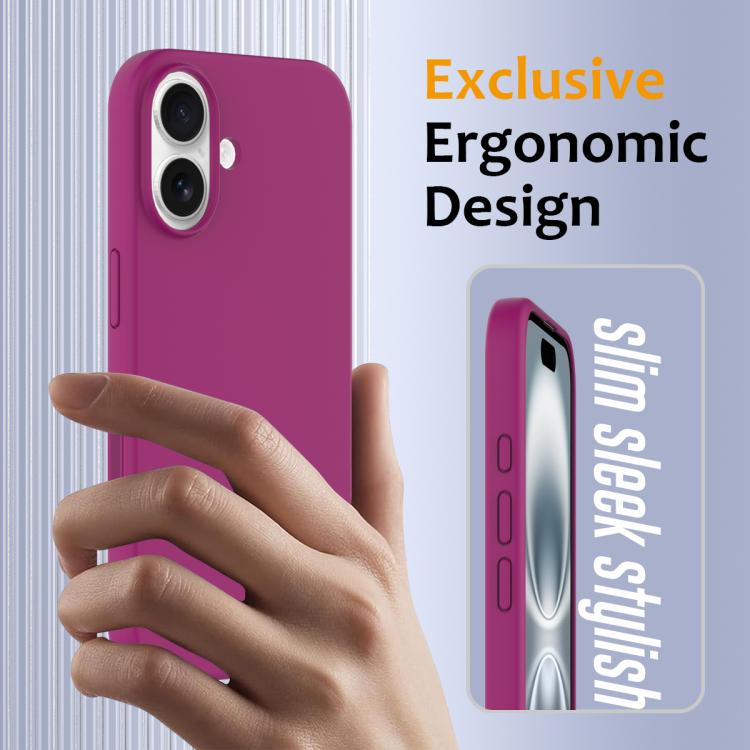 Funda de Silicona Magsafe para iPhone 16 Plus con Botón de Control de Cámara (Morado)