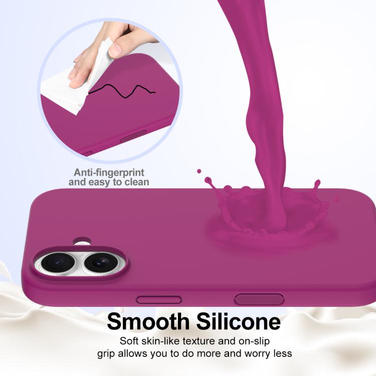 Funda de Silicona Magsafe para iPhone 16 Plus con Botón de Control de Cámara (Morado)