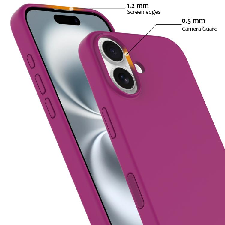 Funda de Silicona Magsafe para iPhone 16 Plus con Botón de Control de Cámara (Morado)