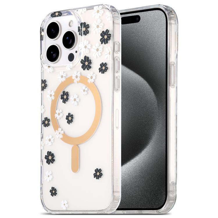 Funda para Teléfono Imd Magsafe iPhone 15 Pro Doble Cara Laminado (Blanco y Negro)