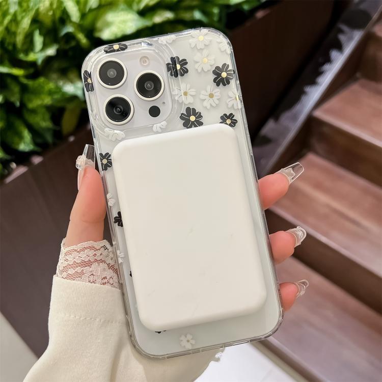 Funda para Teléfono Imd Magsafe iPhone 14 Pro Laminado Doble Cara (Blanco y Negro)