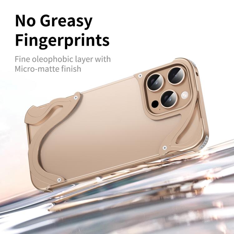 Funda para iPhone 15 Pro Max Panel Trasero Transparente Híbrido PC y Metal Dolphin (Titanio)