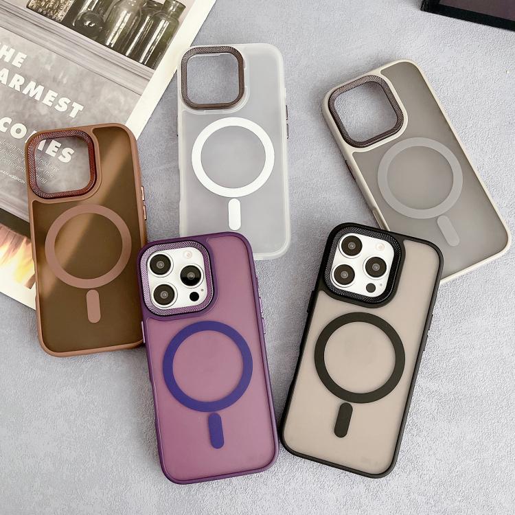 Funda Híbrida TPU PC con Marco de Lente Diamante para iPhone 12 Magsafe (Negra)
