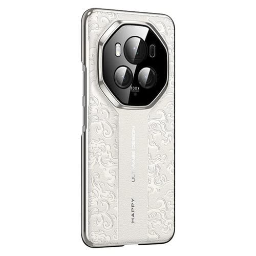 Funda de Cuero Liso con Diseño Dragón en la Nube para Honor Magic6 Pro (Negro)