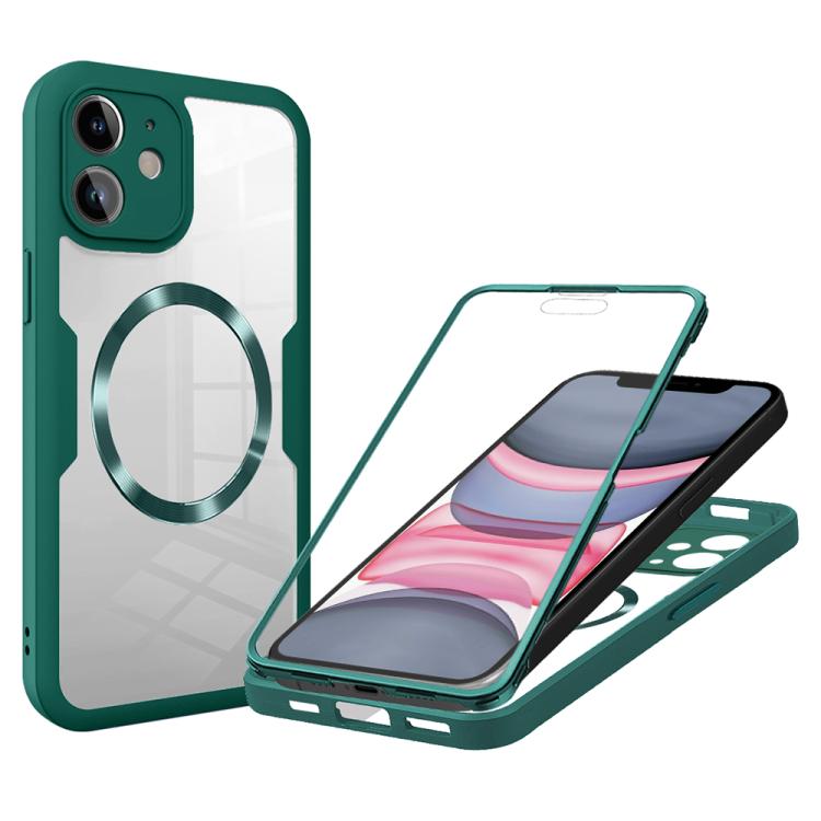 Funda para Teléfono Magsafe iPhone 11 Textura de Cd (Verde)