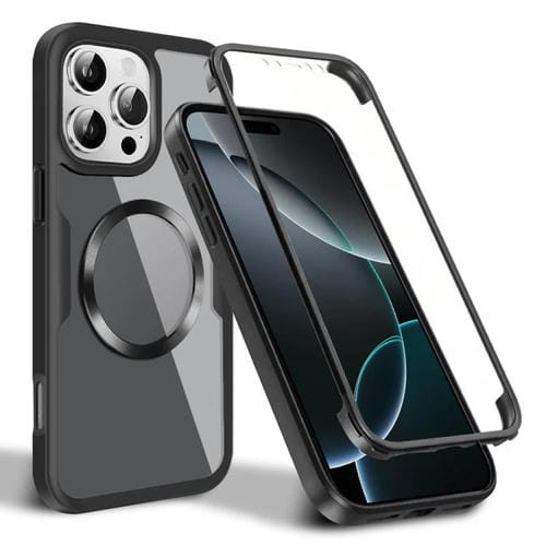 Funda para Teléfono Magsafe iPhone 16 Pro Textura de Cd (Negra)