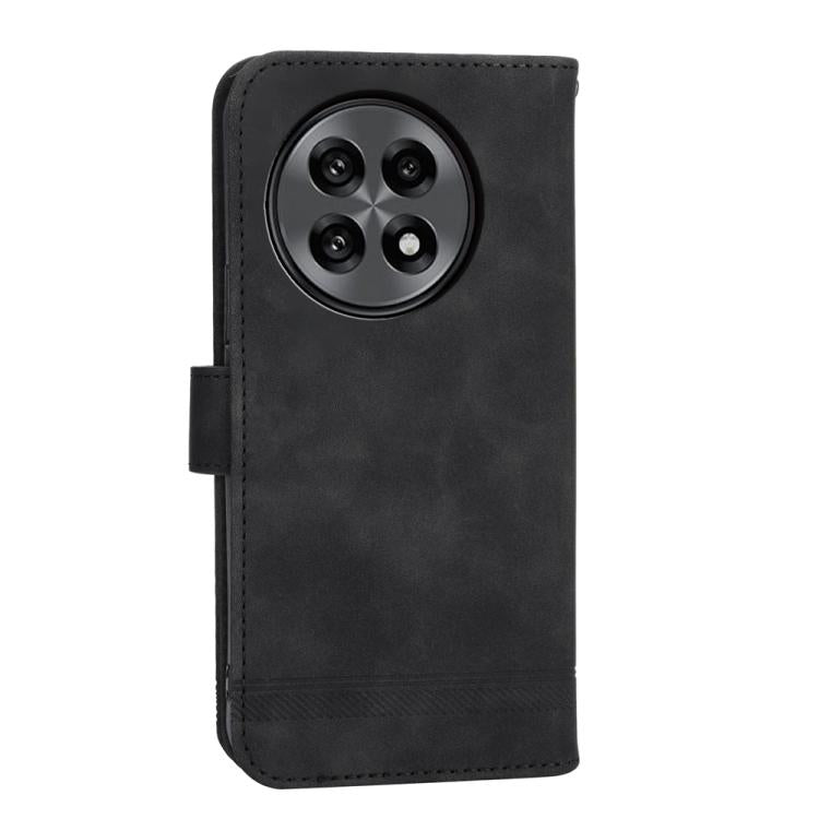 Funda híbrida de Cuero Pu y TPU Dierfeng Dream Line para OnePlus 13R / Ace 5 / Ace 5 Pro (Negra)