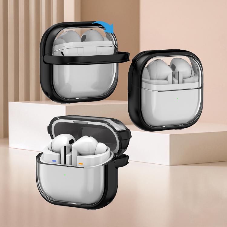 Funda híbrida TPU y PC con soporte para Samsung Galaxy Buds 3/3 Pro (Rosa)