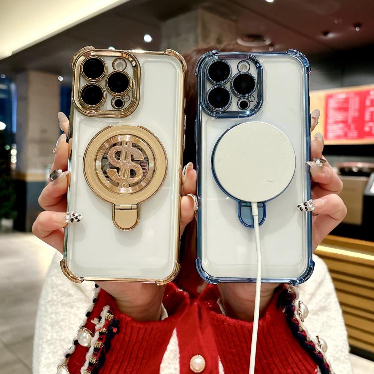 Funda para Teléfono iPhone 12 Space con Soporte Magsafe y Película para Lente (Negra)