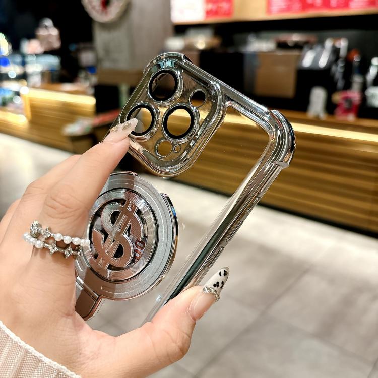 Estuche para Teléfono Magsafe para iPhone 16 Pro Max con Soporte y Película para Lente (Dorado del Desierto)