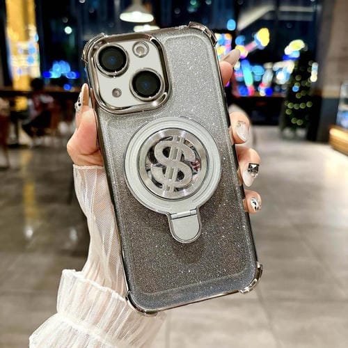 Funda para Teléfono con Soporte Magsafe y Película para Lente iPhone 14 (Gris Titanio)