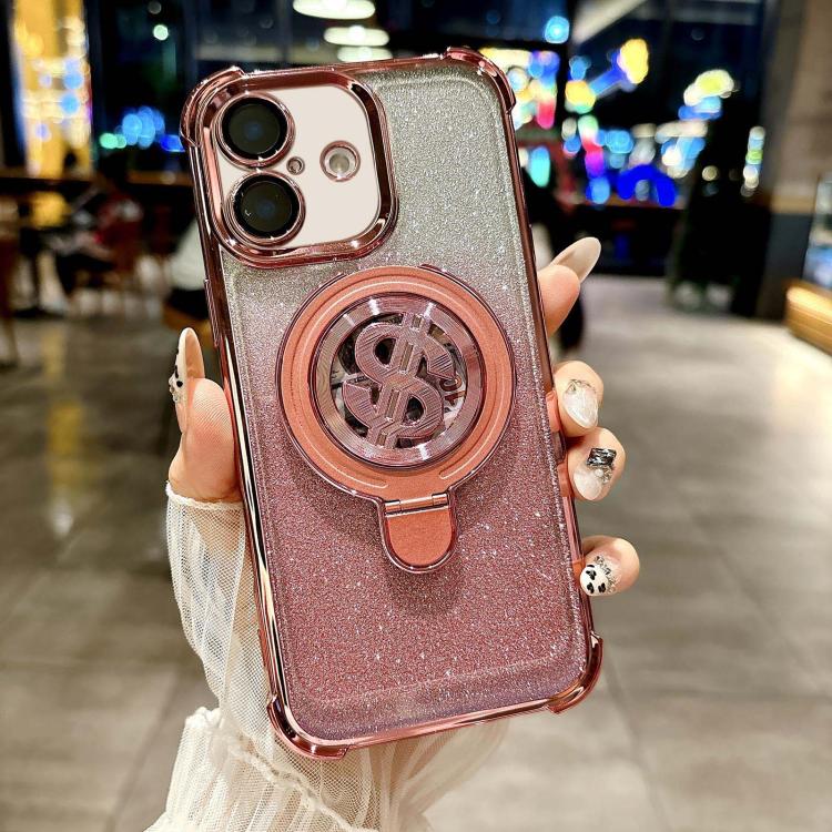 Estuche para Teléfono iPhone 16 Plus con Soporte Magsafe y Película para Lente (Rosa)