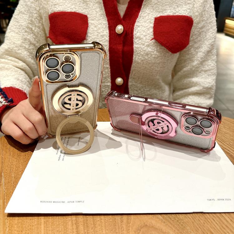 Funda para Teléfono iPhone 12 con Soporte Magsafe y Película para Lente (Rosa)
