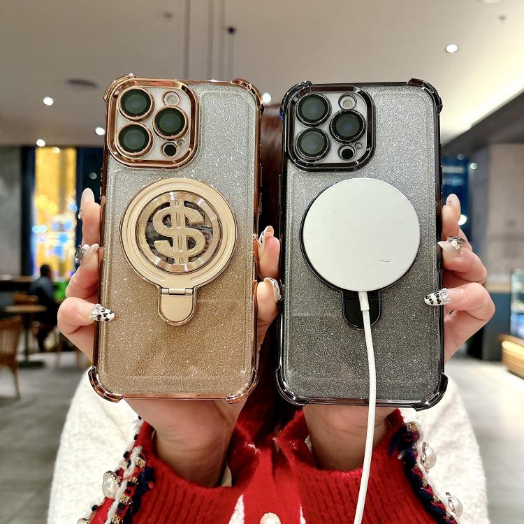 Estuche para Teléfono iPhone 11 Pro con Soporte Magsafe y Película para Lente (Dorado del Desierto)