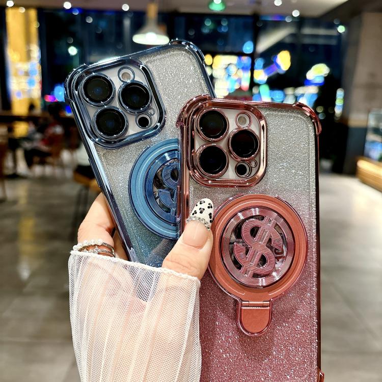 Funda para Teléfono iPhone 12 con Soporte Magsafe y Película para Lente (Rosa)