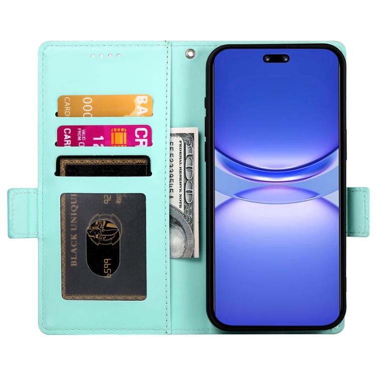 Funda de Cuero Esmerilado con Hebilla Magnética para Huawei Nova 13 Pro (Verde Menta)