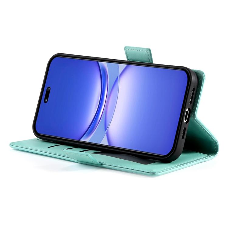Funda de Cuero Esmerilado con Hebilla Magnética para Huawei Nova 13 Pro (Verde Menta)
