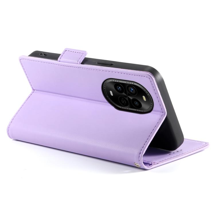 Funda de Cuero Esmerilado con Hebilla Lateral Magnética para Huawei Nova 13 Pro (Morado)