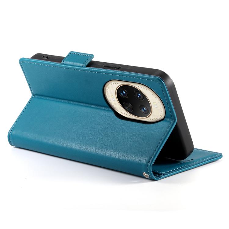 Funda de cuero esmerilado con hebilla lateral magnética para Huawei Nova 14 Ultra (azul)
