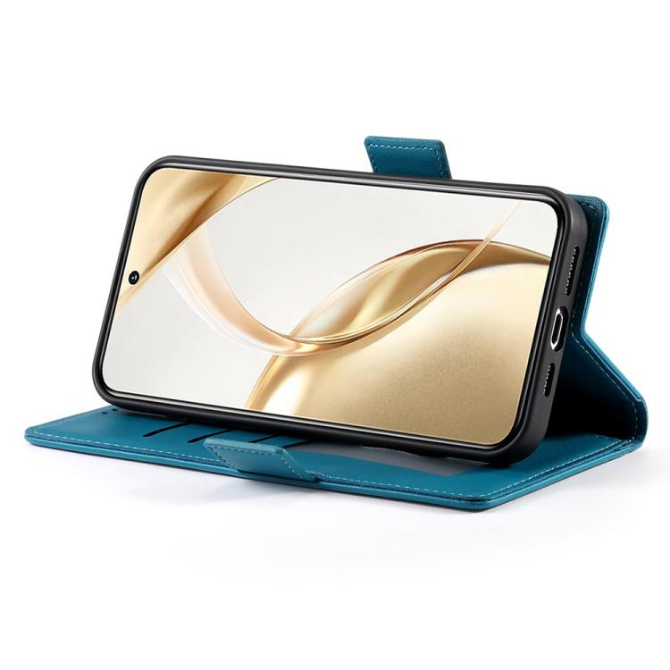 Funda de cuero esmerilado con hebilla lateral magnética para Huawei Nova 14 Ultra (azul)