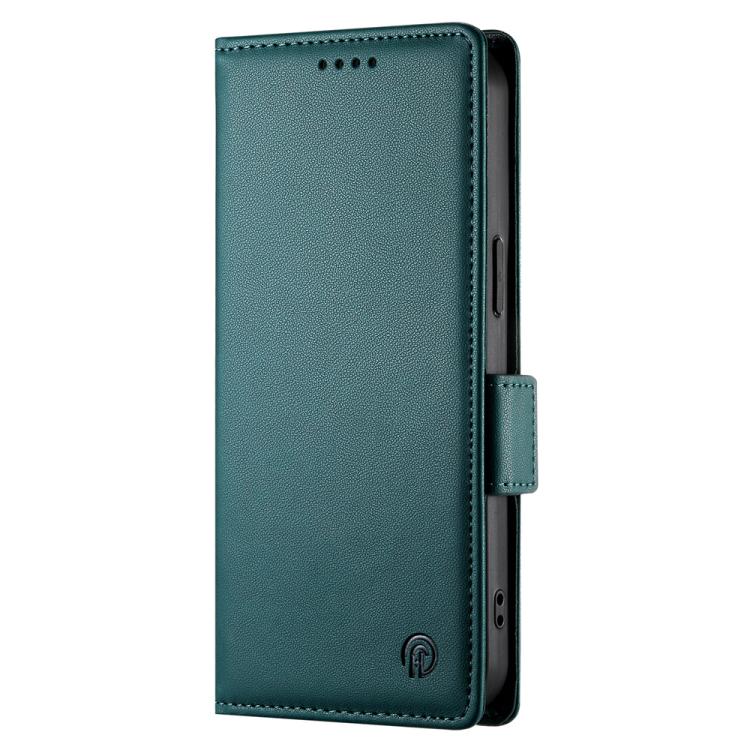 Funda de cuero esmerilado magnético con hebilla lateral para Huawei Nova 14 Ultra (verde oscuro)
