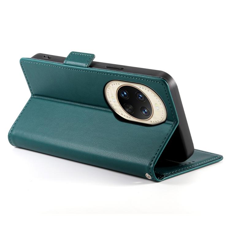Funda de cuero esmerilado magnético con hebilla lateral para Huawei Nova 14 Ultra (verde oscuro)
