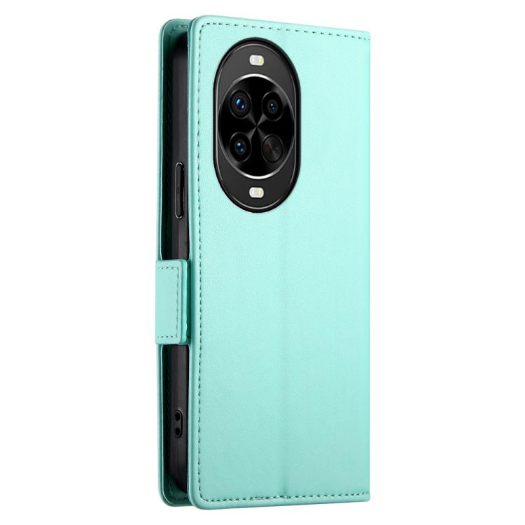 Funda de cuero esmerilado con hebilla lateral magnética para Huawei Nova 14 Pro (verde menta)