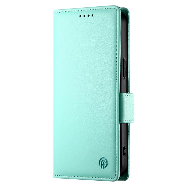 Funda magnética de cuero esmerilado con hebilla lateral para Huawei Nova 14 (verde menta)
