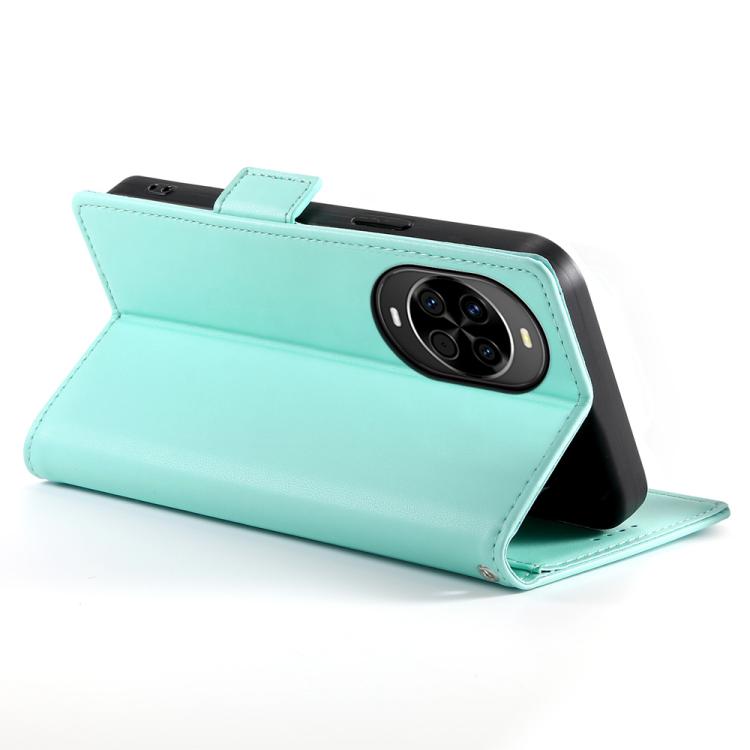 Funda magnética de cuero esmerilado con hebilla lateral para Huawei Nova 14 (verde menta)