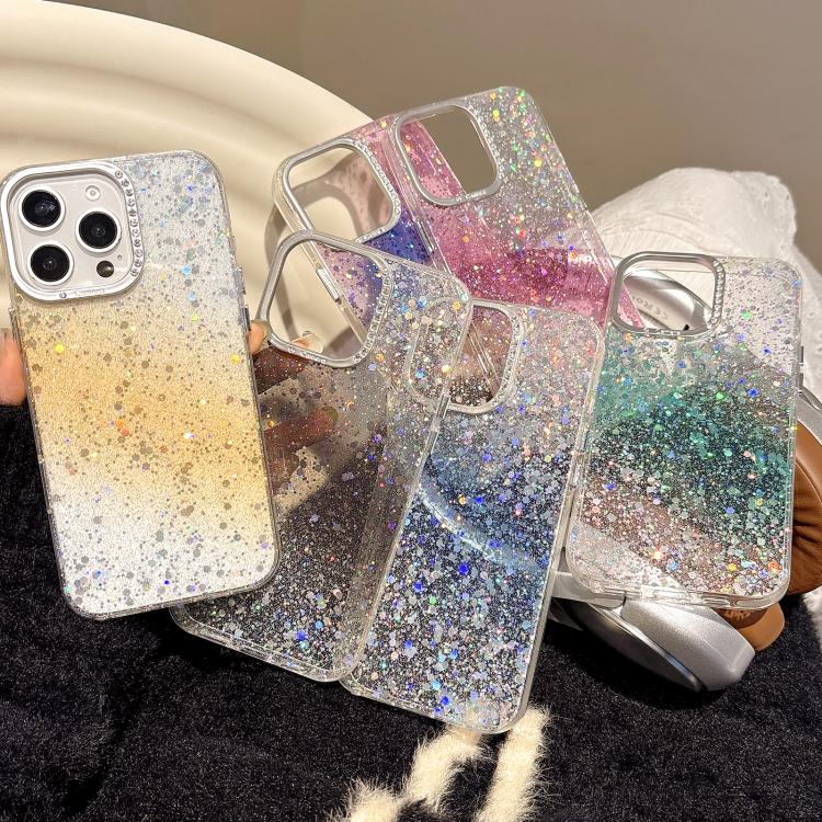 Funda para iPhone 14 Degradado Cielo Estrellado Imd (Rosa)