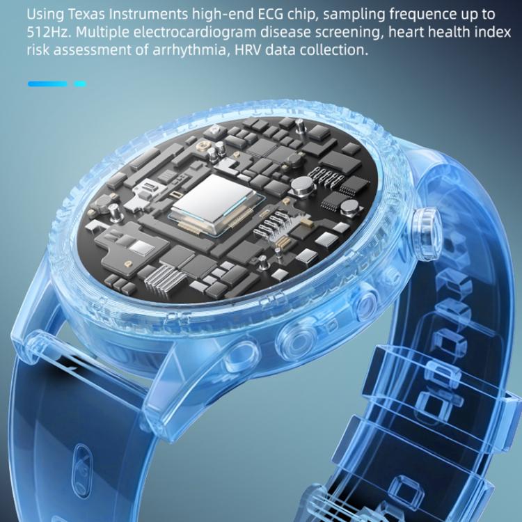 Reloj Inteligente H9 con Correa de Cuero 1,43 Pulgadas ECG Llamadas Bluetooth Asistente de Voz (Negro)
