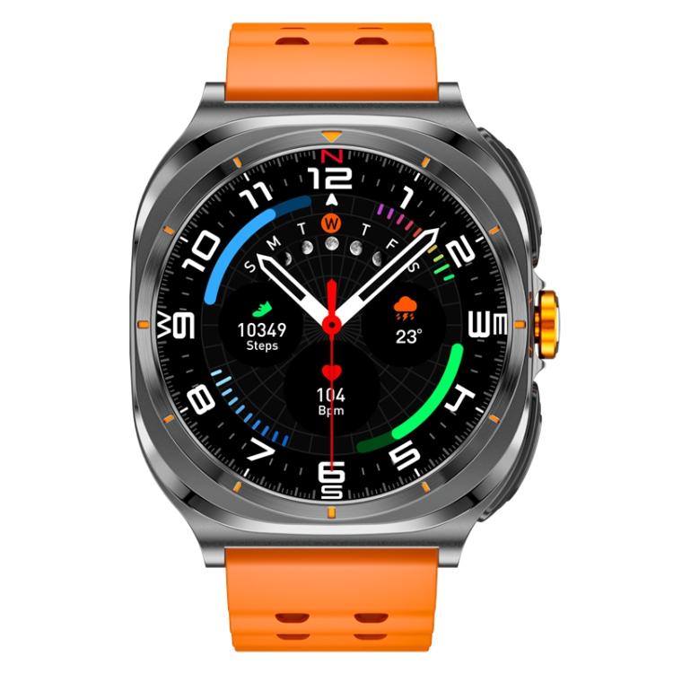 Reloj Inteligente Gt9/8 con Auriculares Bluetooth 2 en 1, Pantalla 1,53 Pulgadas, Resistente al Agua IP67, Monitor de Oxígeno (Negro y Naranja)