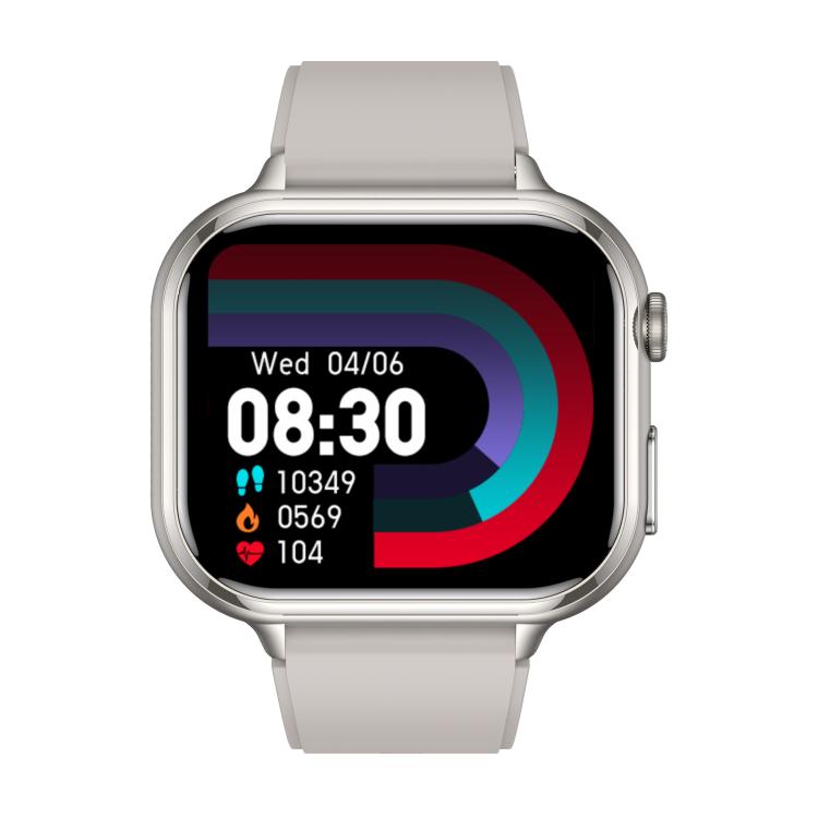 Reloj Inteligente Tk17 con Correa de Silicona y Pantalla Horizontal 1,91" Compatible con ECG (Gris)