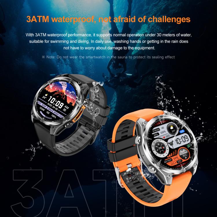 Reloj Inteligente Deportivo HD300 con Pantalla Amoled 1,43" y Correa de Silicona (Negro)