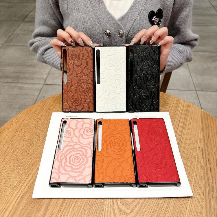 Funda Protectora Huawei Mate Xs 2 con Estampado de Camelia (Marrón)