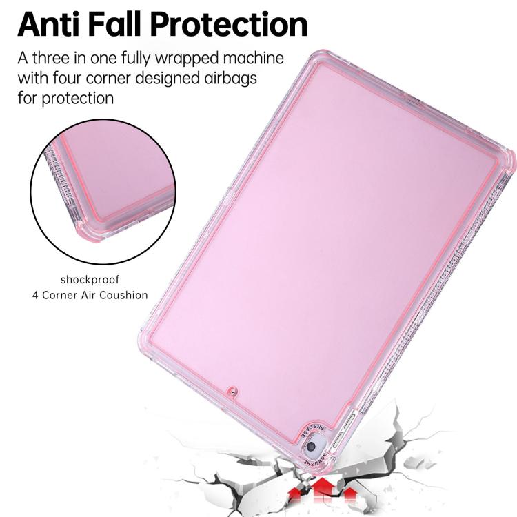 Funda híbrida TPU y PC para iPad Mini 2024 Mini 6 Dream 3 en 1 (Rosa)