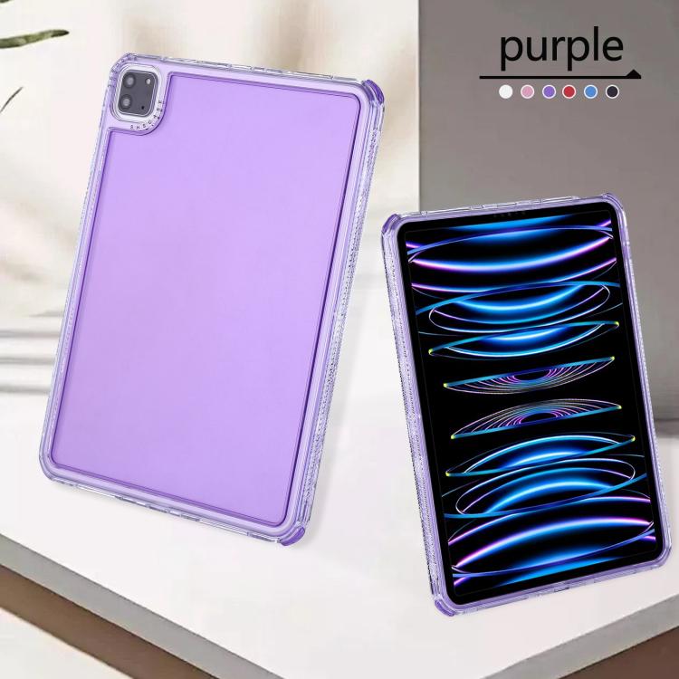 Funda Híbrida TPU y PC 3 en 1 para iPad Air 13 (2024) y Pro 12.9 (2022) (Morada)