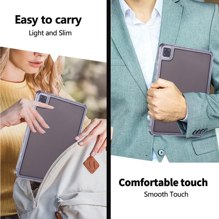 Funda híbrida TPU y PC 3 En 1 para iPad Pro 11 (2024) (Negra)