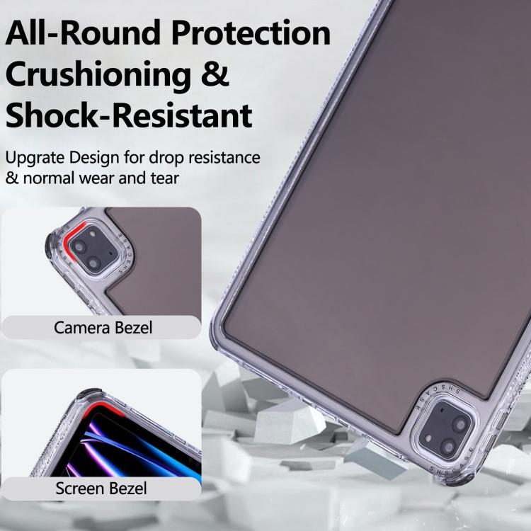 Funda híbrida TPU y PC 3 En 1 para iPad Pro 11 (2024) (Negra)