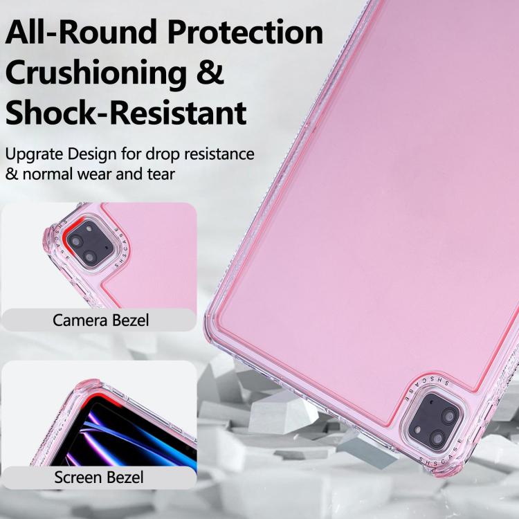 Funda híbrida para iPad Pro 11 2024 Dream TPU y PC 3 en 1 (Rosa)