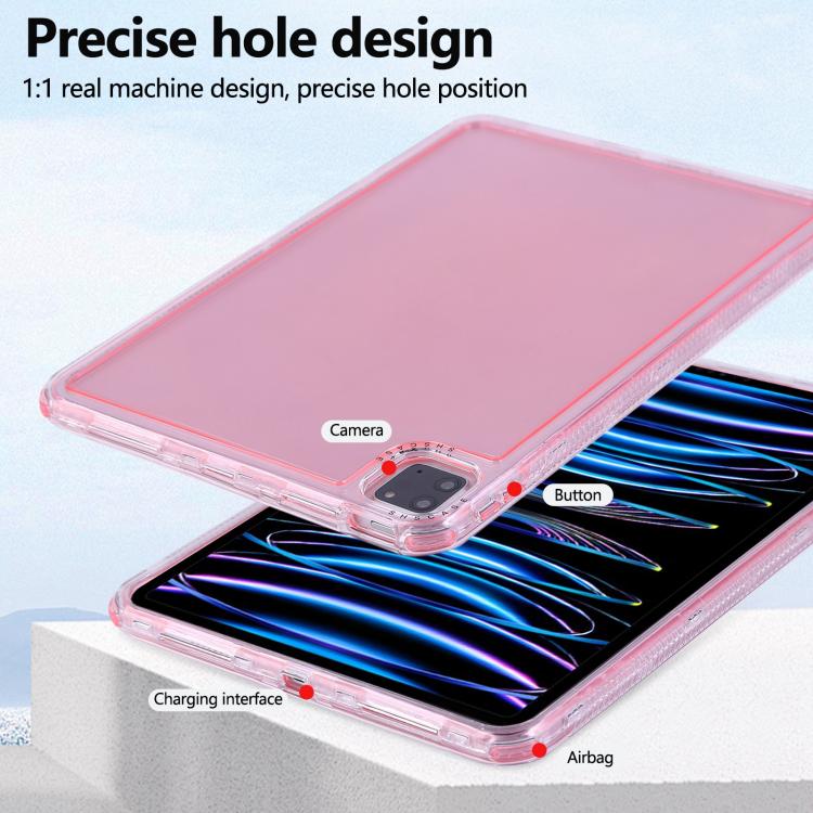 Funda híbrida para iPad Pro 11 2024 Dream TPU y PC 3 en 1 (Rosa)