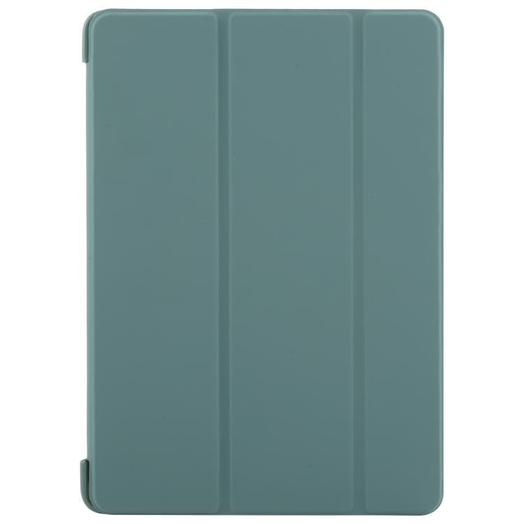 Funda de Cuero Gebei para iPad 10.2 2021/2020/2019 con Tapa a Prueba de Golpes y 3 Pliegues (Verde Oscuro)