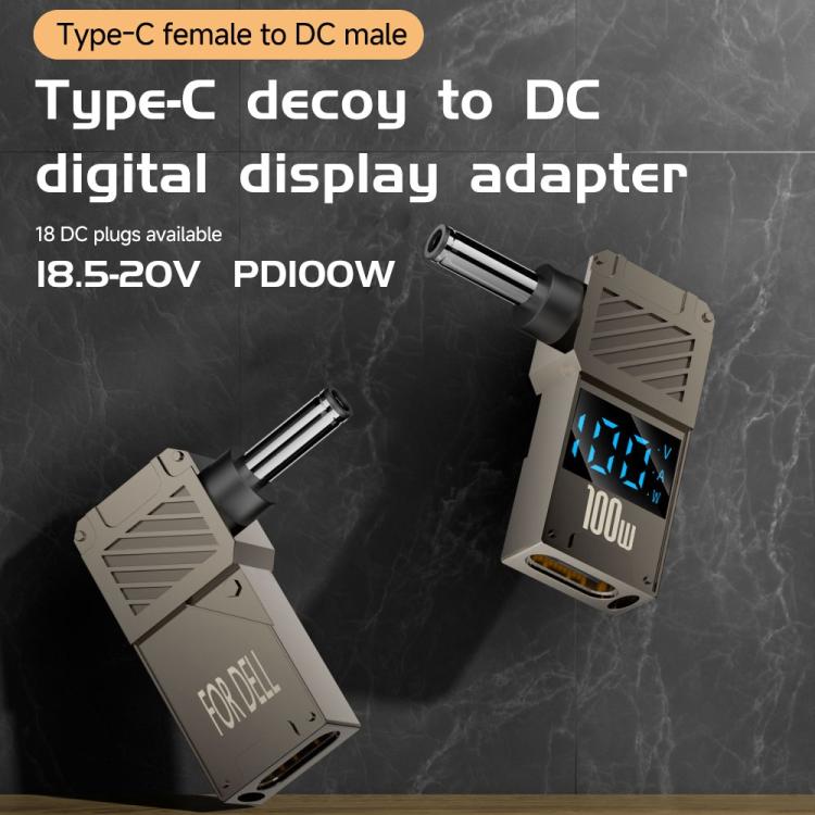 Adaptador de Pantalla Digital Tipo C a CC 4,0 x 1,35 mm para Carga de Computadora 100 W