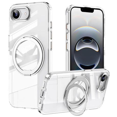 Funda para Teléfono Magsafe iPhone 16E Soporte Magnético 360 Grados (Plateada)