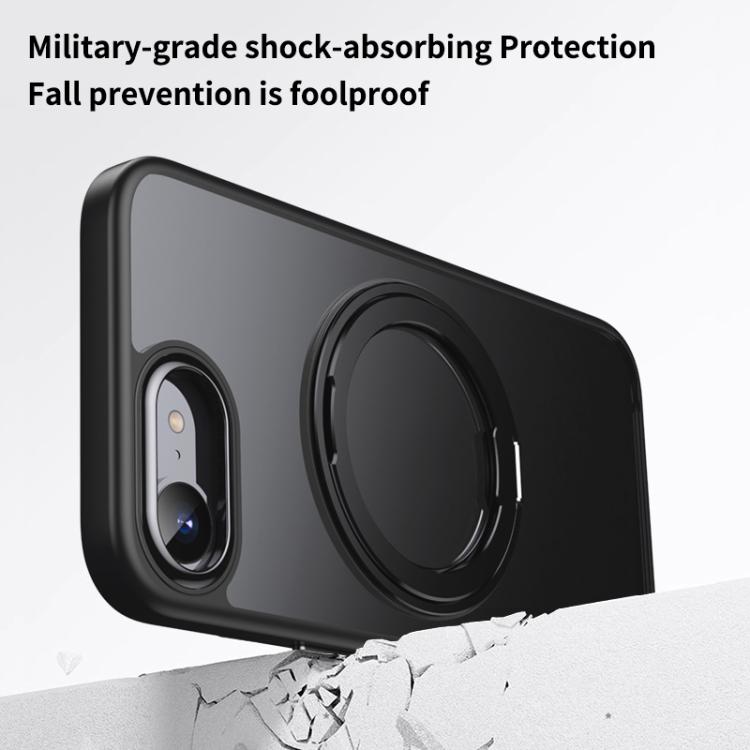 Funda para Teléfono Magsafe iPhone 16E Soporte Magnético 360 Grados (Plateada)