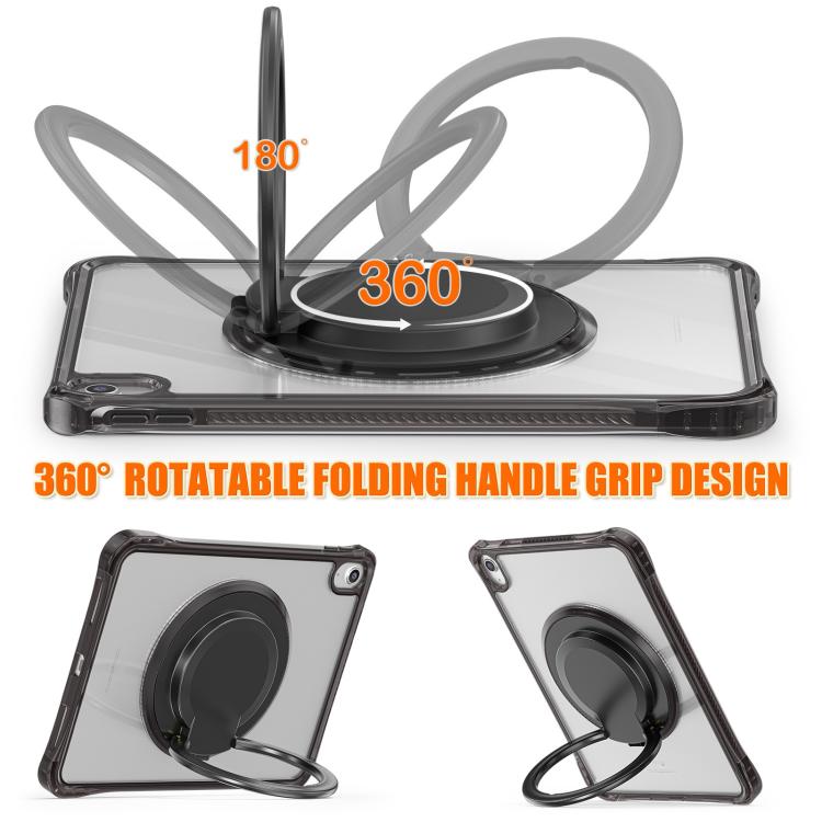 Funda Híbrida de TPU para iPad 2025/2022 con Asa de Anillo Giratorio (Negra)