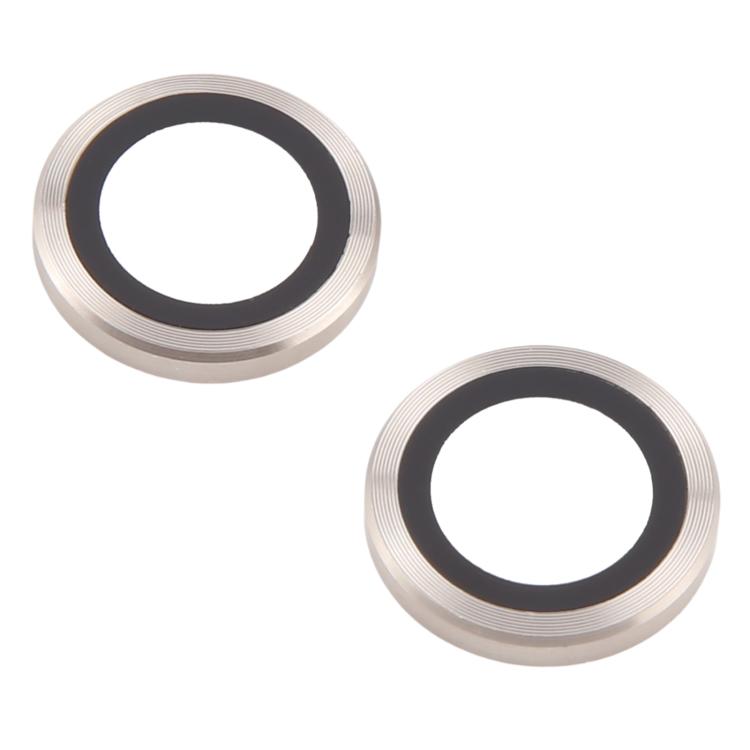 Cubierta de Cámara Trasera Película de Lente de Vidrio Templado 9H para iPhone 15 Plus 15 14 Plus 14 (Plateada)