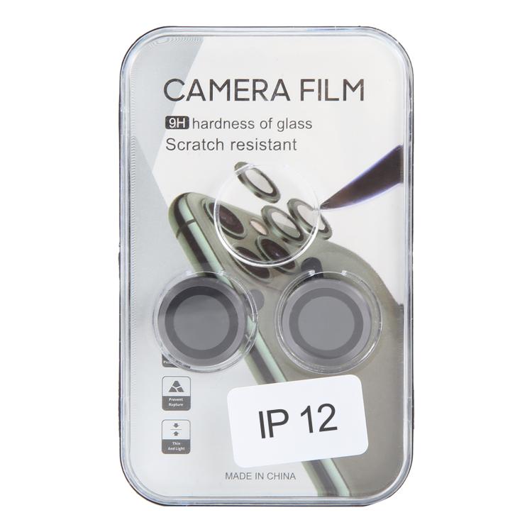 Película de Lente de Vidrio Templado 9H para Cubierta de Cámara Trasera iPhone 12 (Titanio)