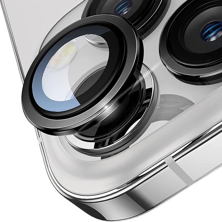 Cubierta de Cámara Trasera + Película Lente Vidrio Templado 9H para iPhone 14 Pro Max 14 Pro (Titanio)
