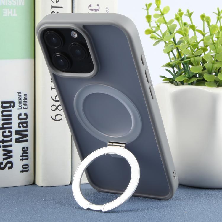 Funda para Teléfono Dfans Design con Soporte Magnético Magsafe para iPhone 16 Pro Max (Gris)